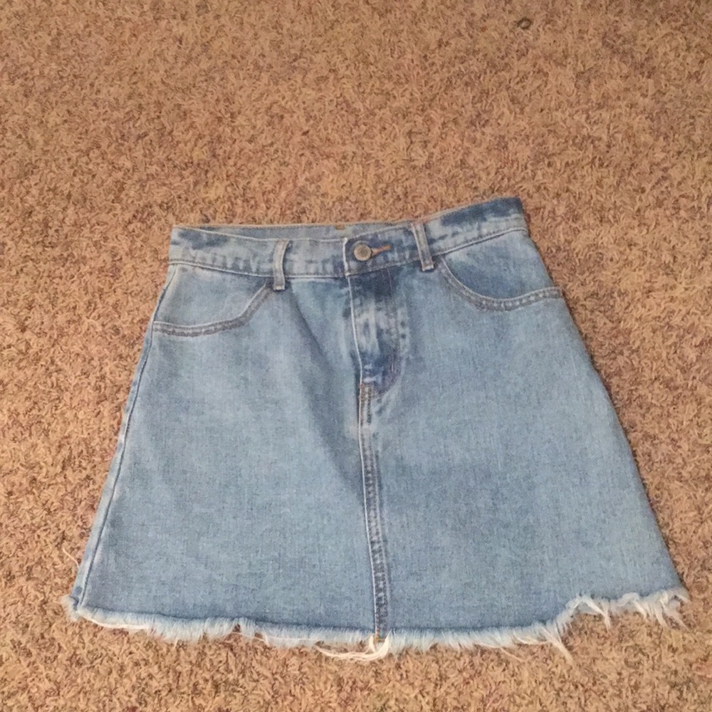 brandy melville jean skirt